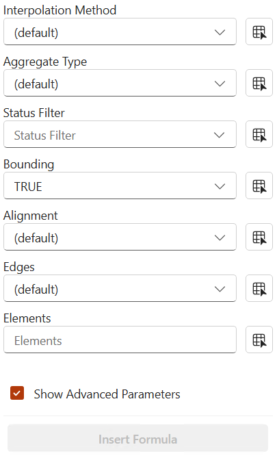 History Advanced Parameters